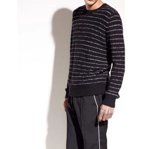 VINCE Sweater Men’s XL Black Striped Wool